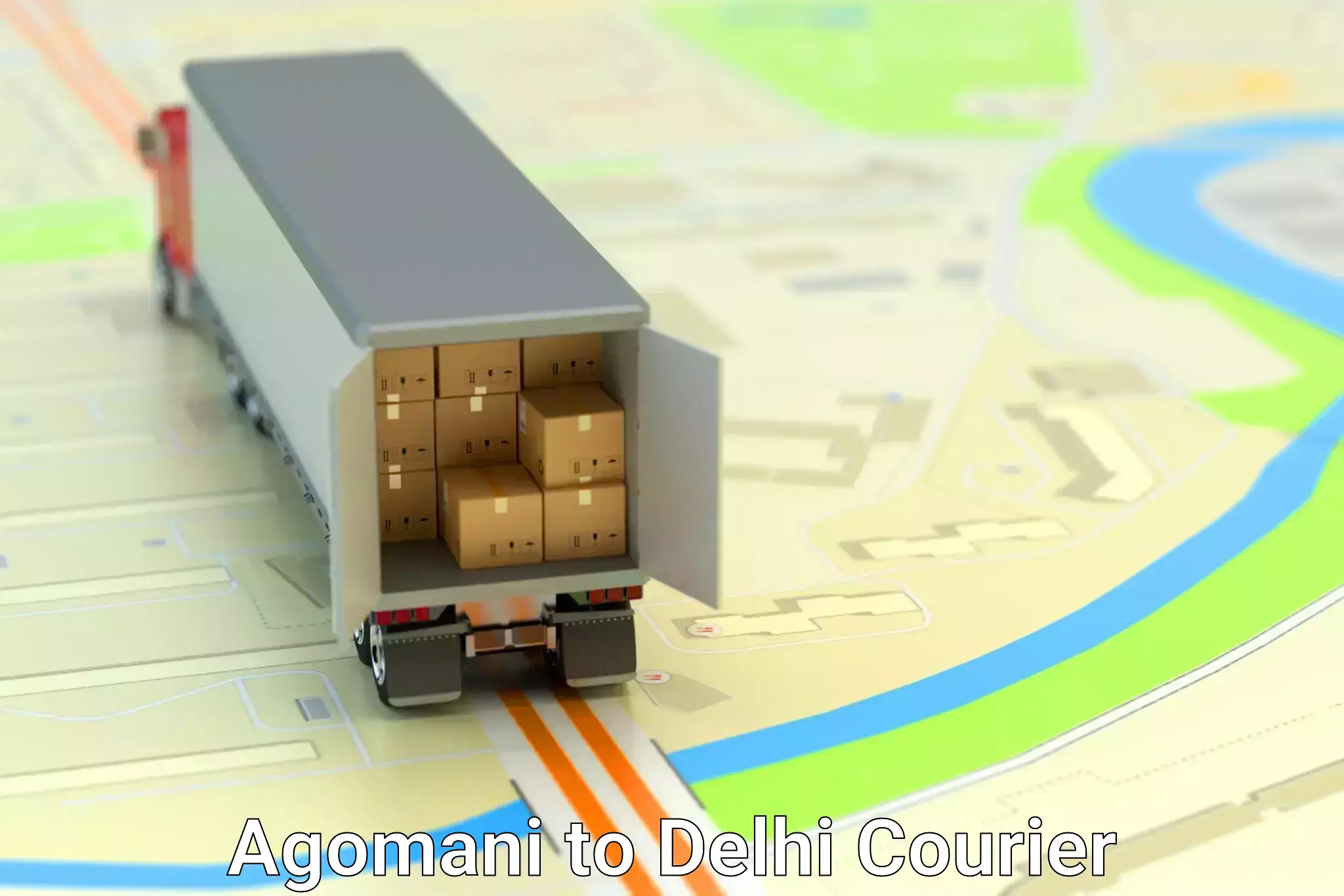 Return courier service Agomani to Jamia Hamdard New Delhi