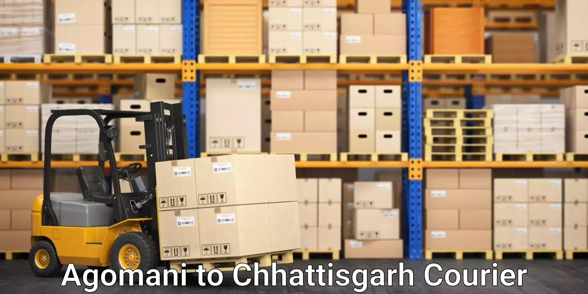 Nationwide shipping capabilities Agomani to Chhattisgarh