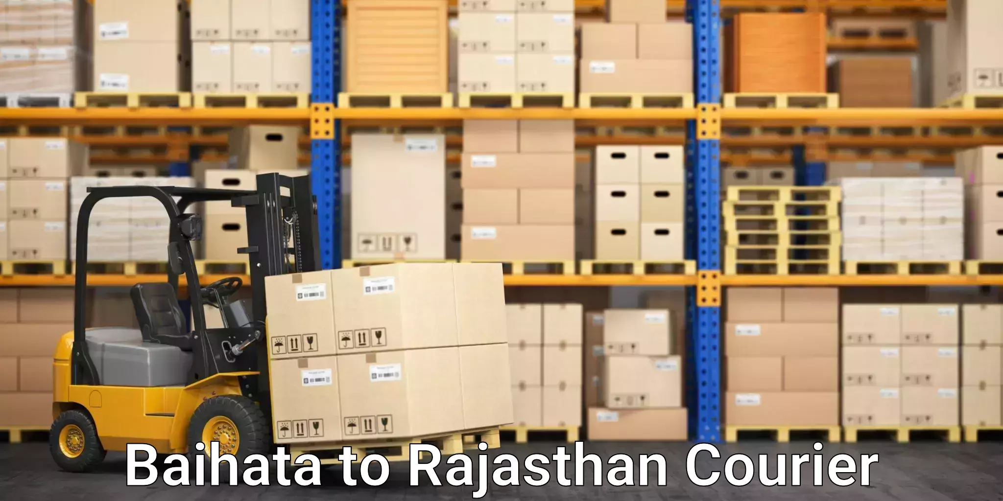Courier service comparison in Baihata to Rajasthan