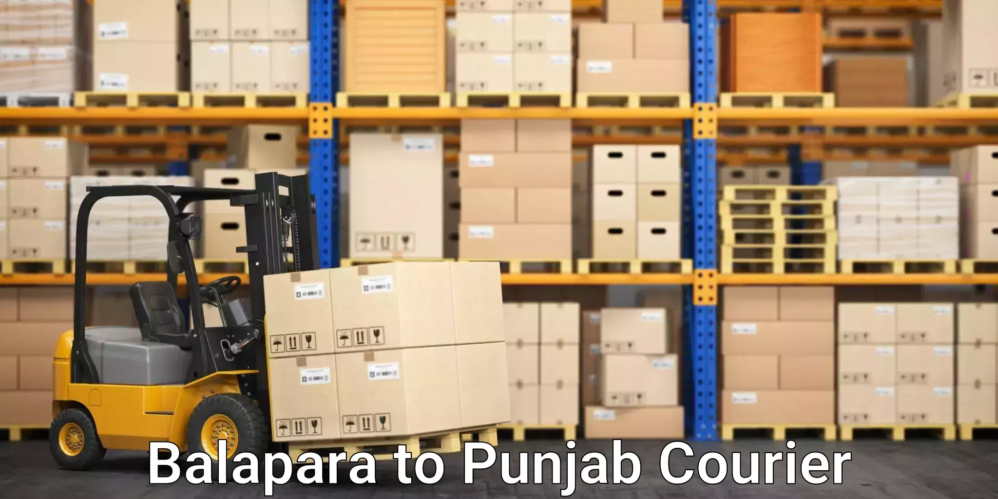 On-time shipping guarantee Balapara to Mukerian