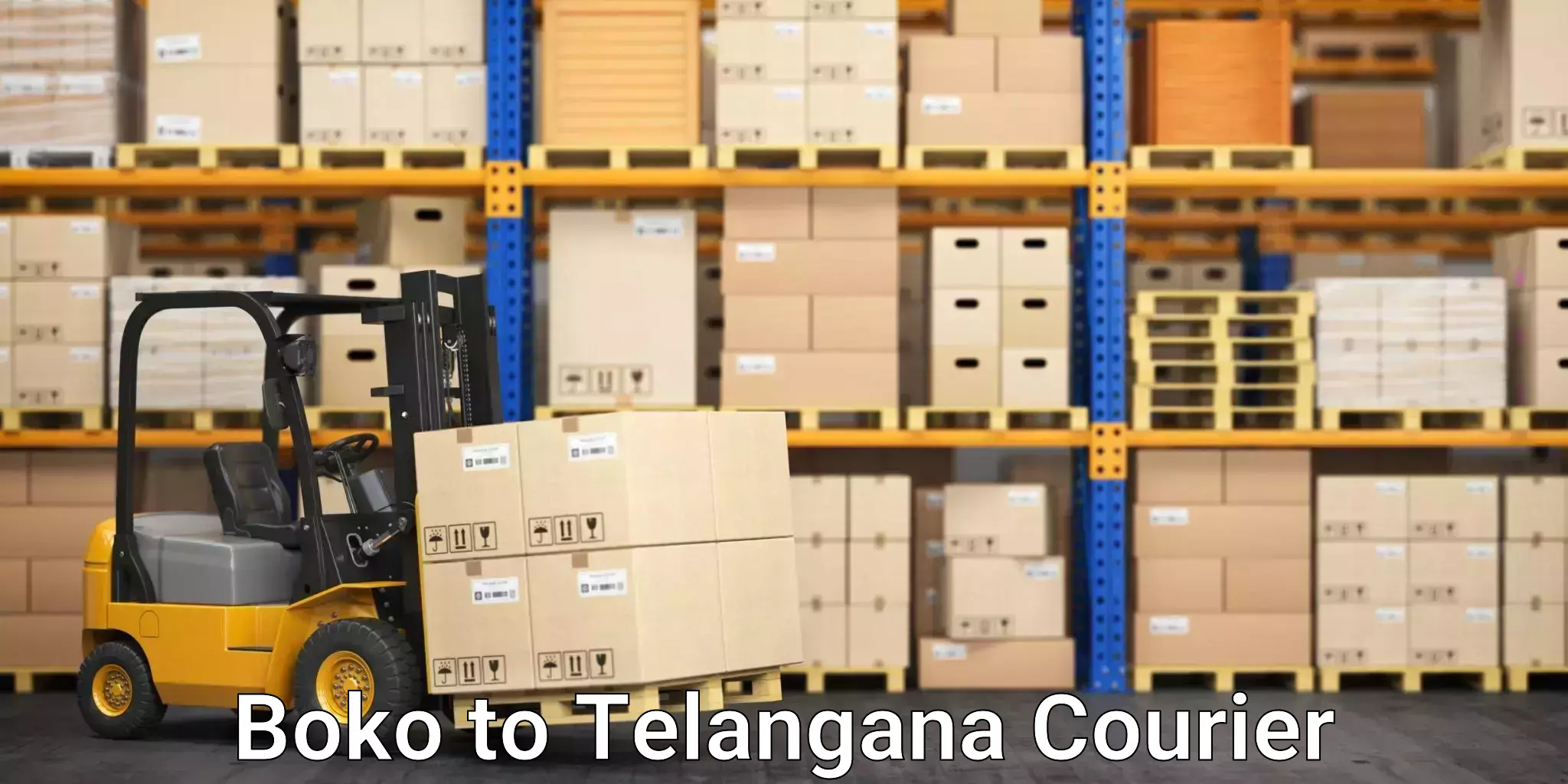 Flexible parcel services Boko to Telangana