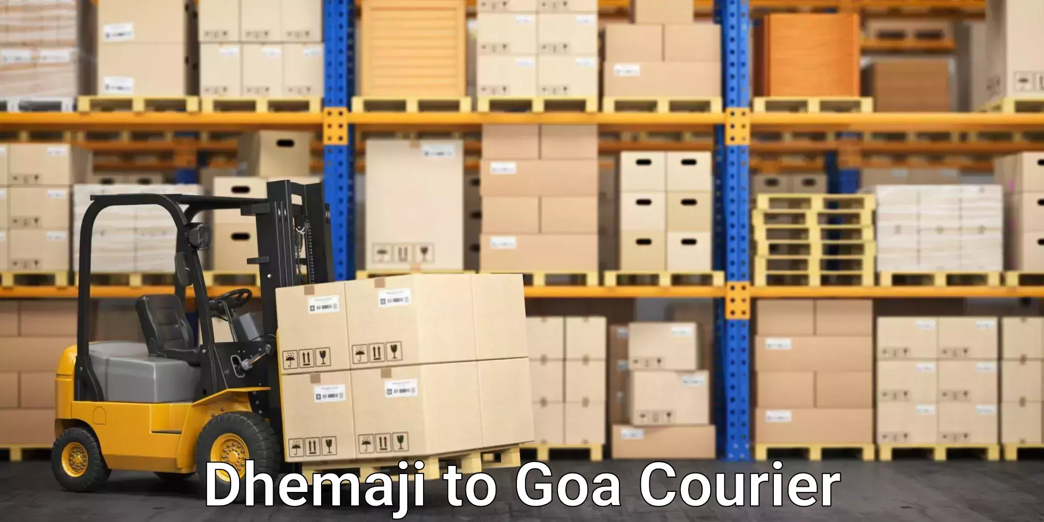 Courier rate comparison Dhemaji to Goa University