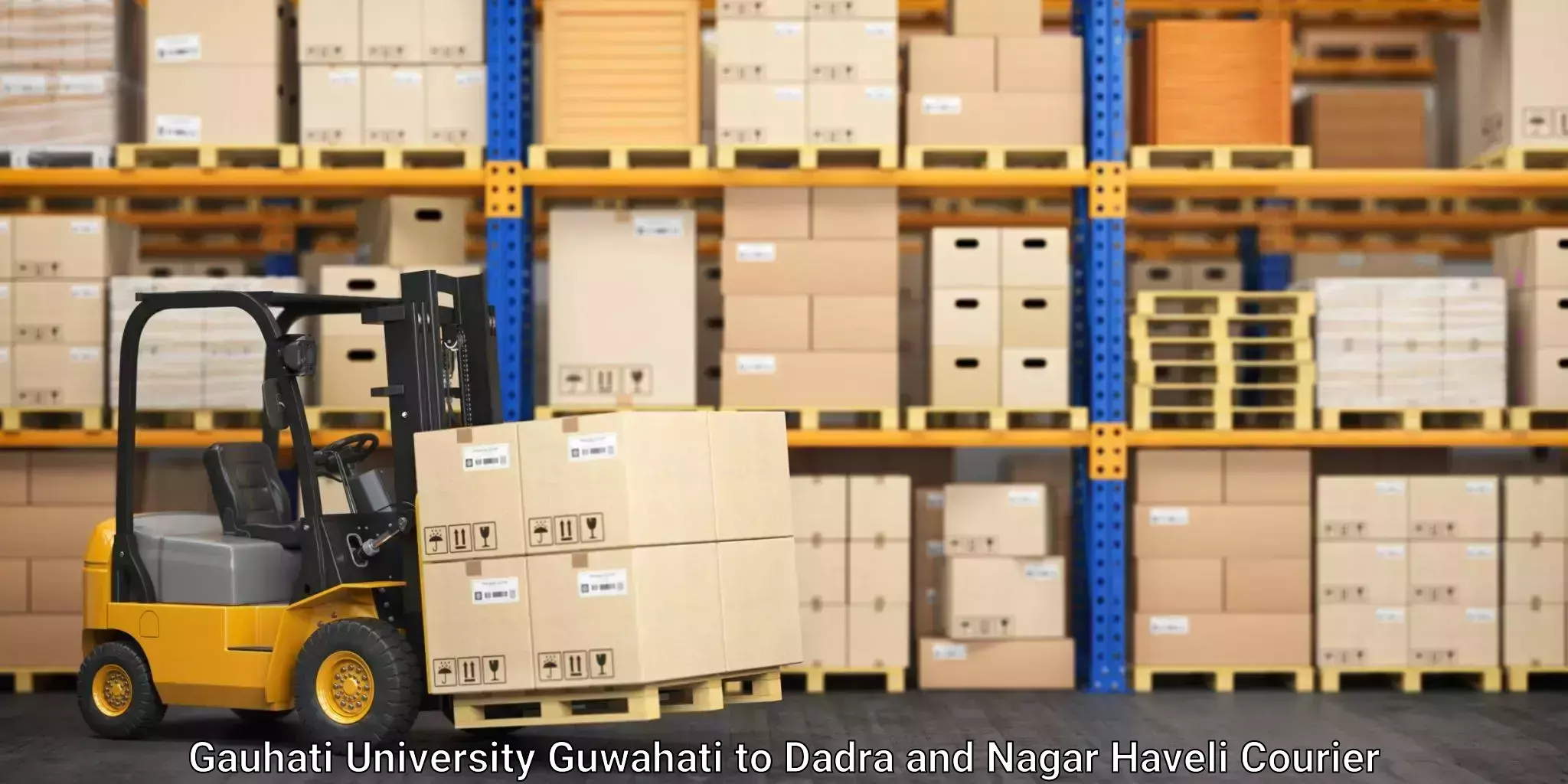 Advanced shipping services Gauhati University Guwahati to Dadra and Nagar Haveli