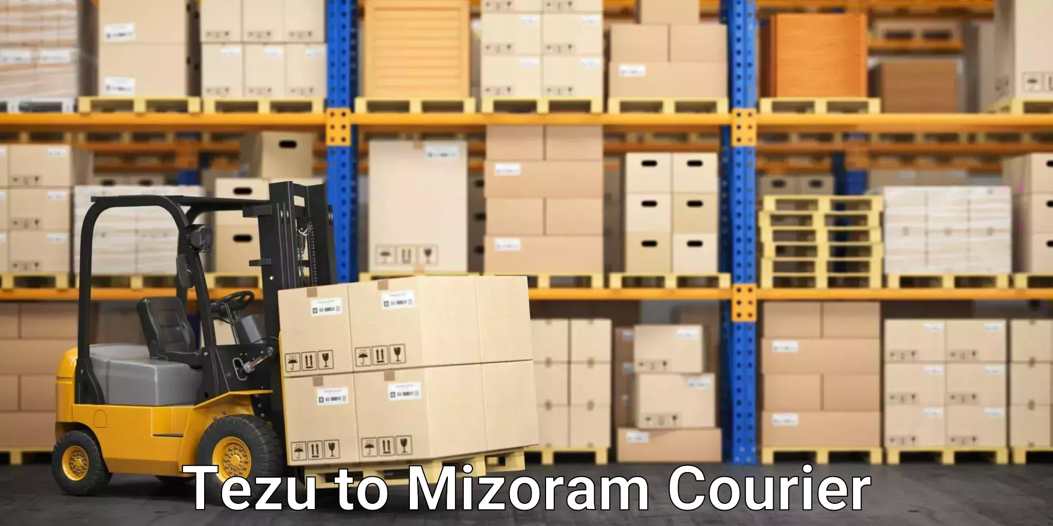 Door-to-door freight service Tezu to Mizoram