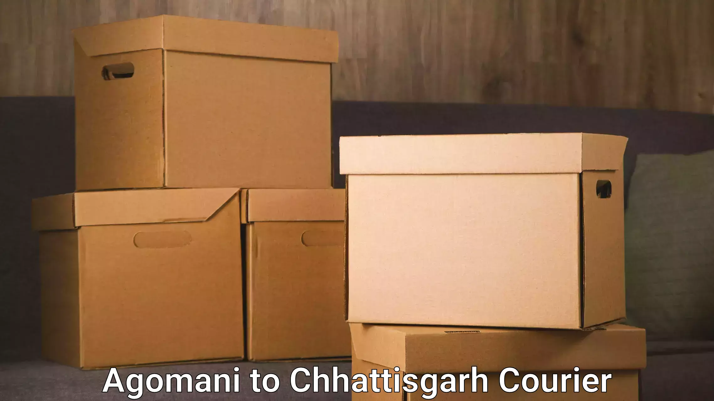 Parcel handling and care Agomani to Chhattisgarh