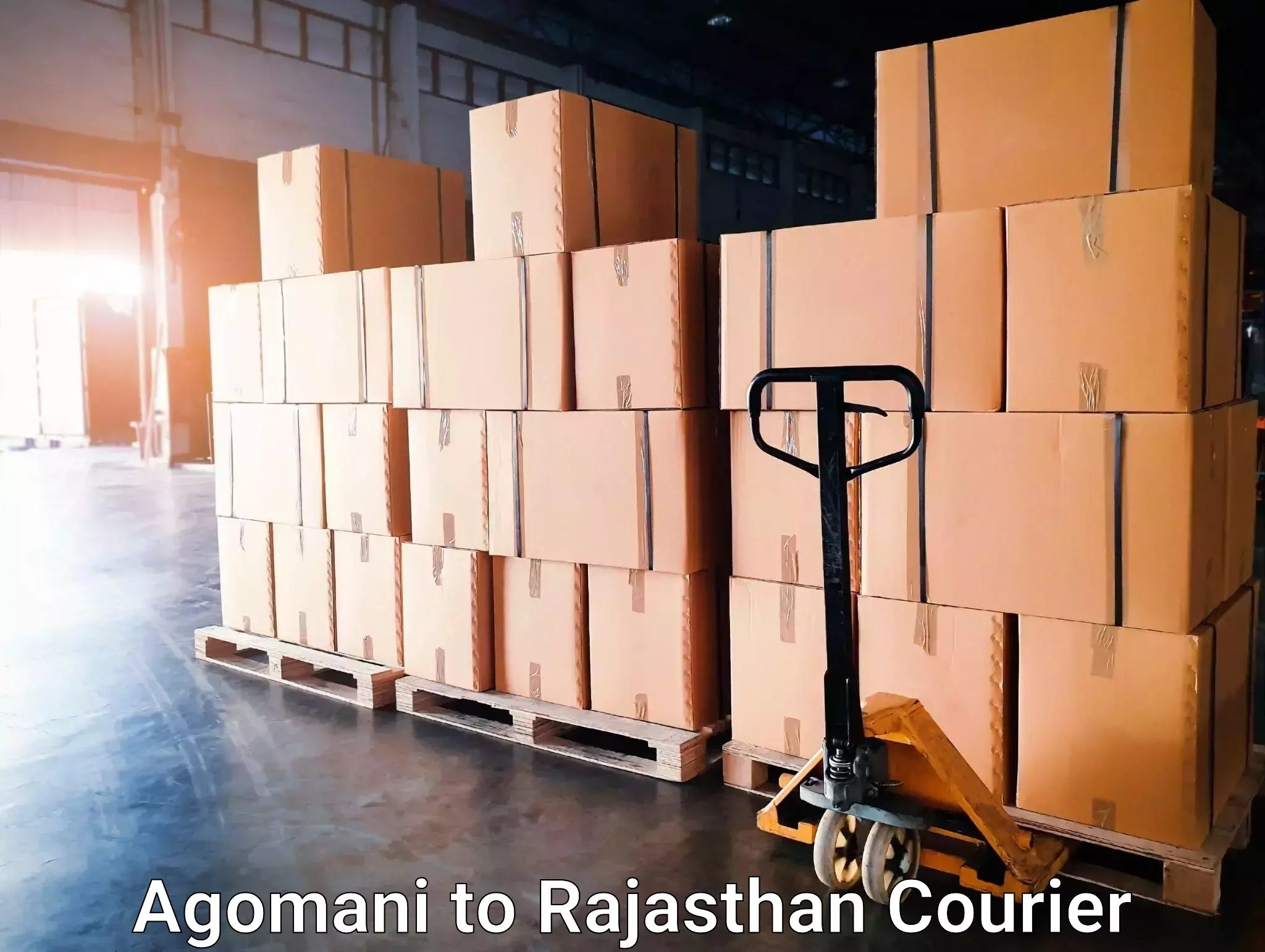Fast delivery service Agomani to Rajasthan