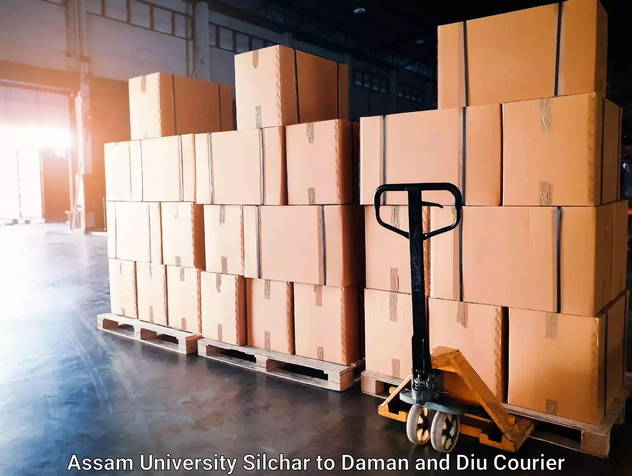 Advanced freight services Assam University Silchar to Daman and Diu
