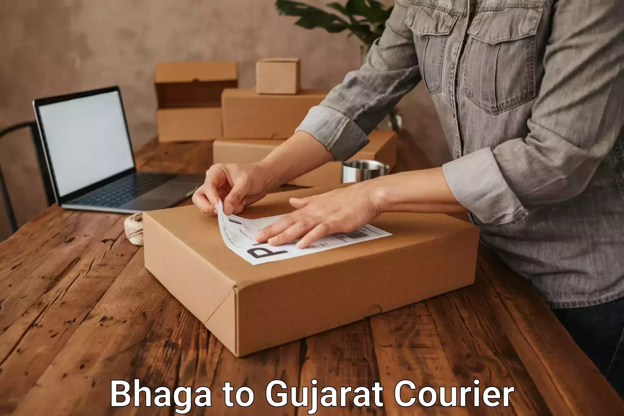 Courier service booking Bhaga to Gujarat