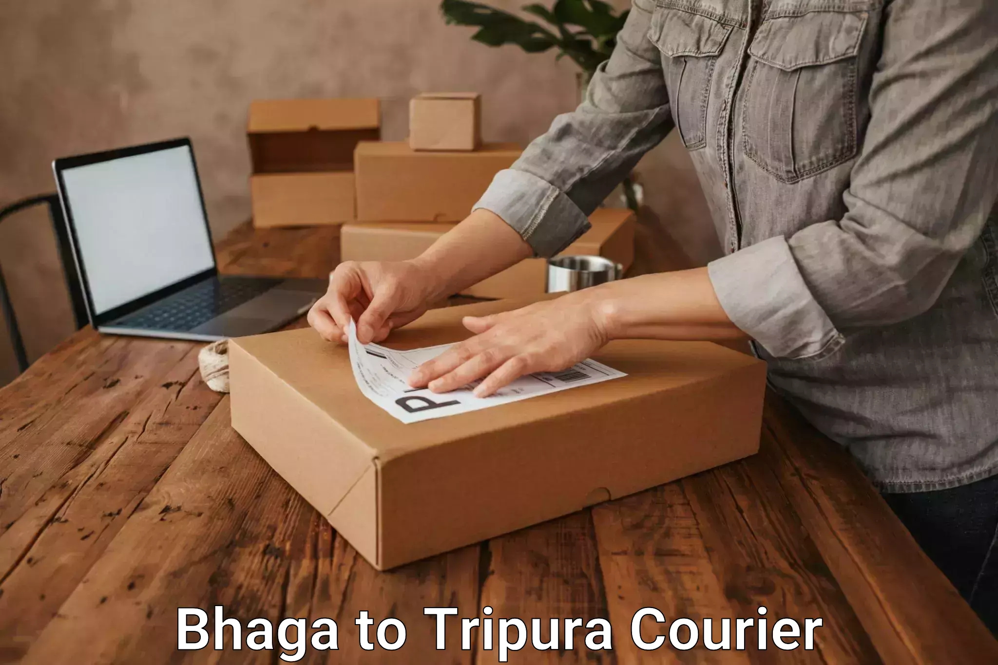 Dynamic courier operations Bhaga to West Tripura