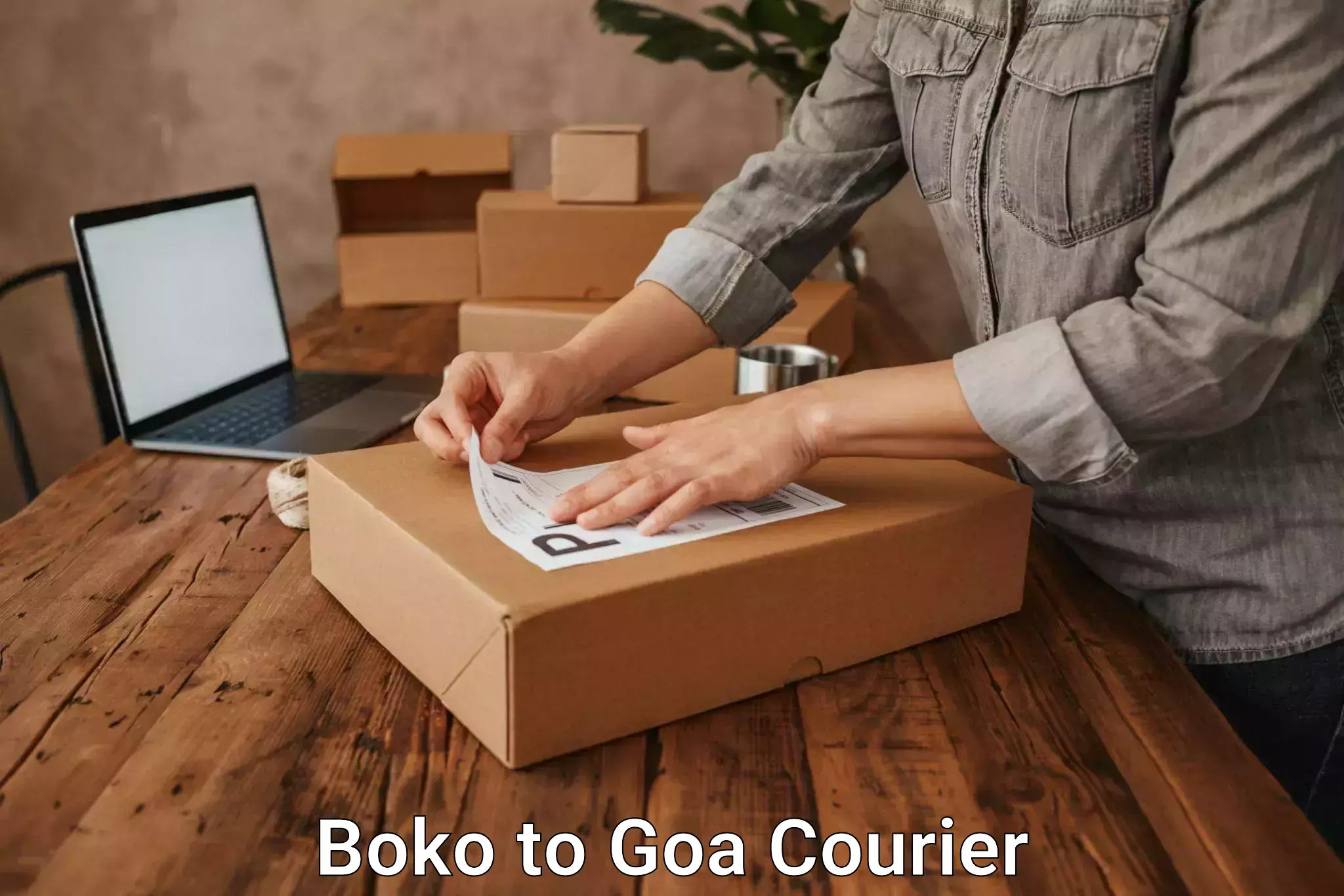 Doorstep delivery service Boko to Goa University