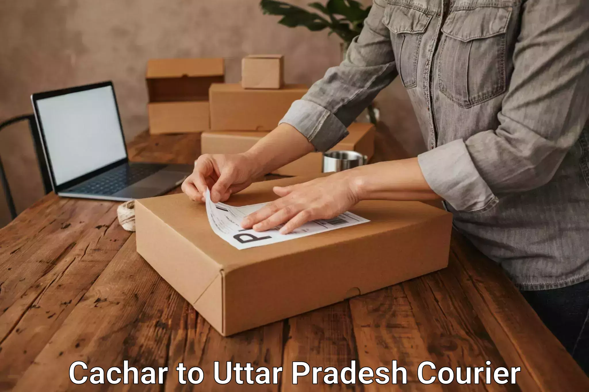 Package tracking in Cachar to Uttar Pradesh