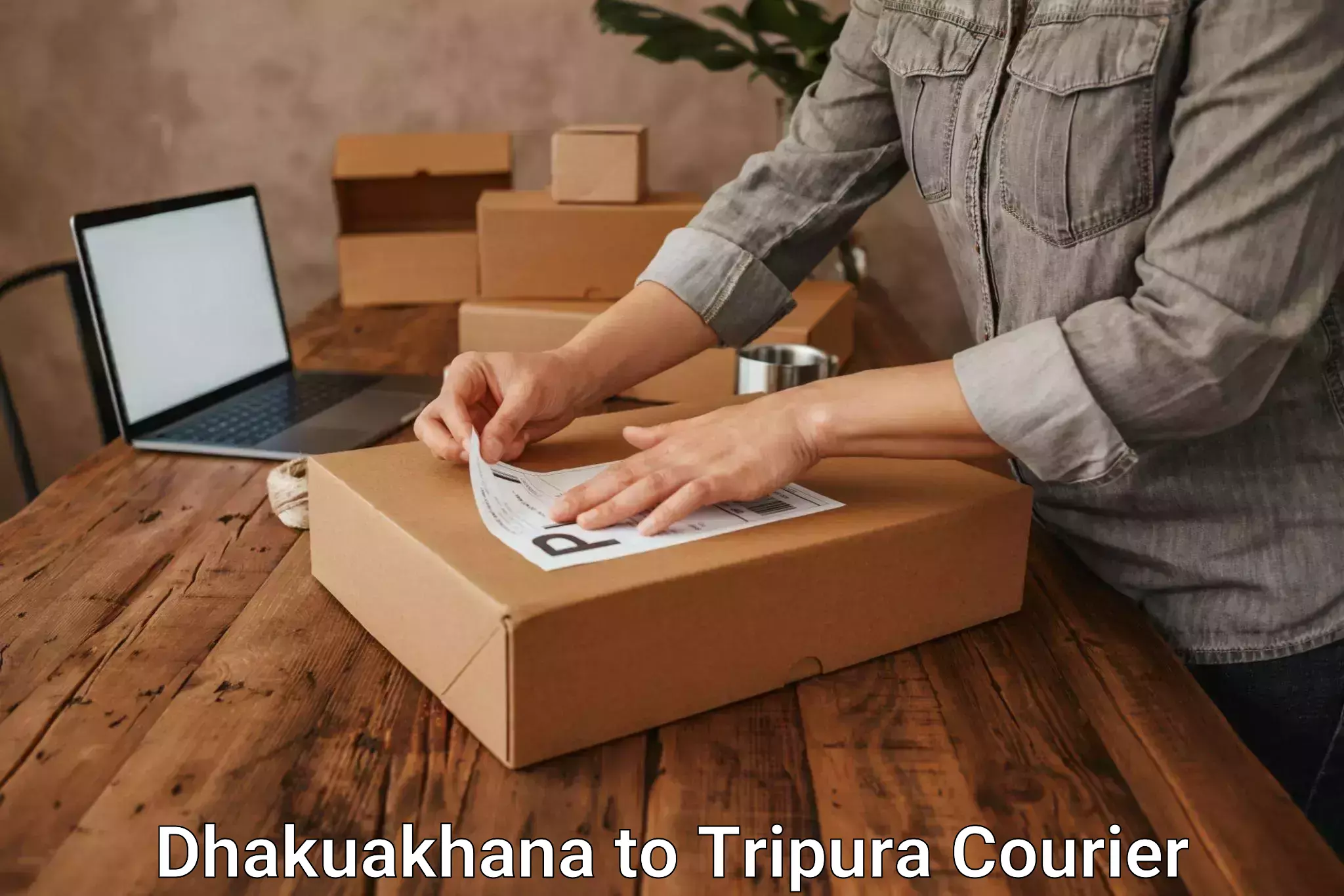 Secure package delivery Dhakuakhana to Tripura