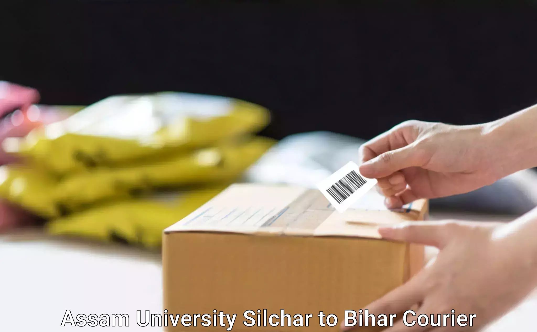 Large package courier Assam University Silchar to Lauria Nandangarh