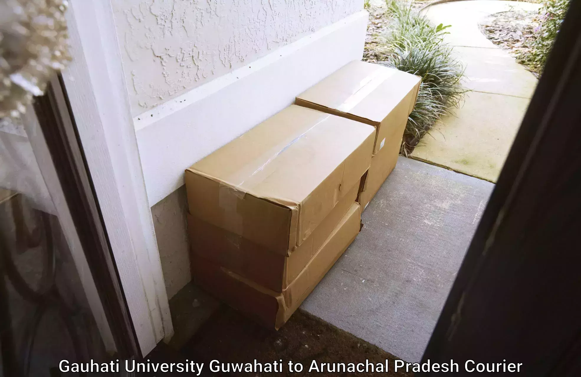 Package delivery network Gauhati University Guwahati to Khonsa