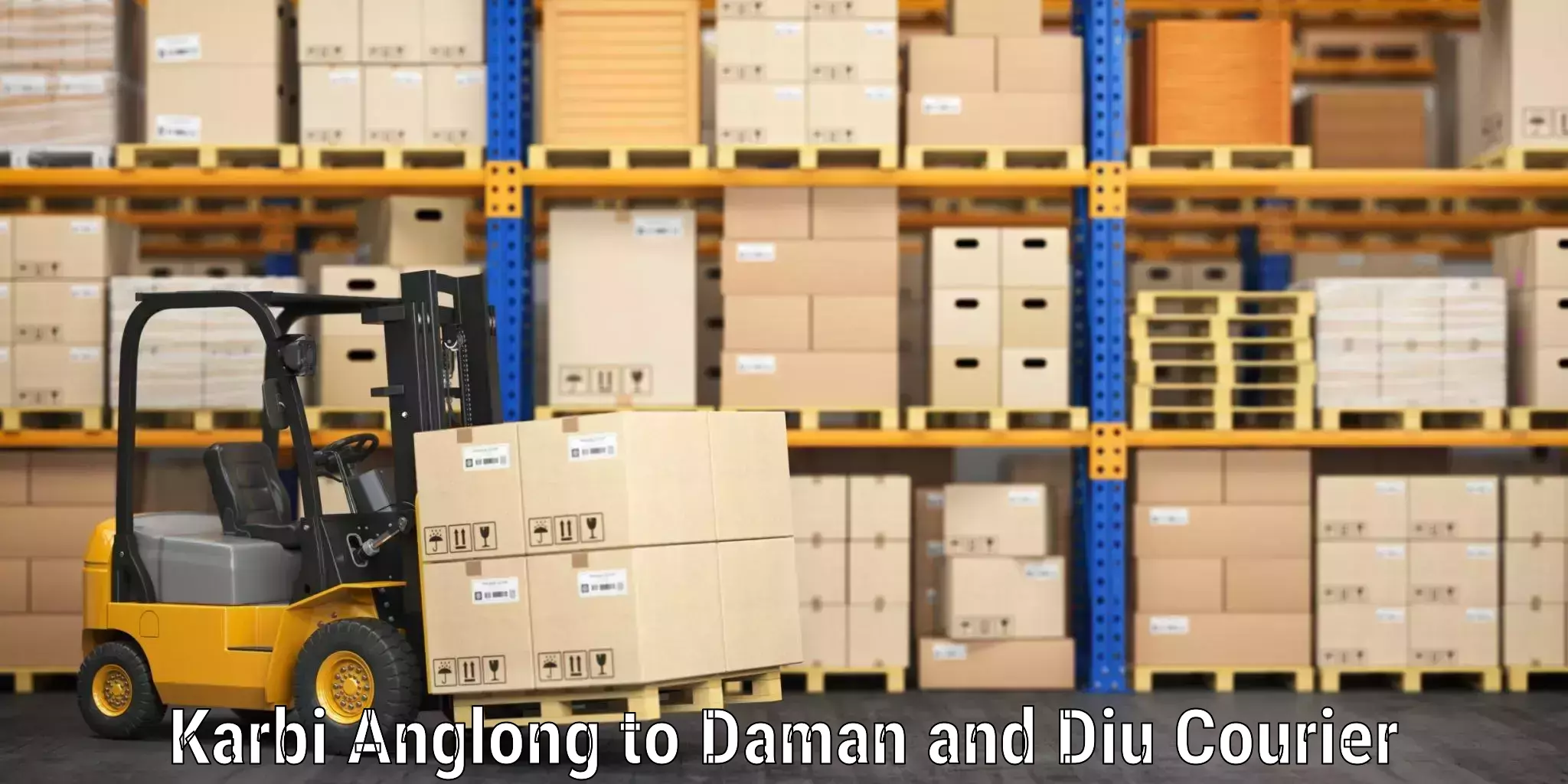 Luggage shipment logistics Karbi Anglong to Daman and Diu