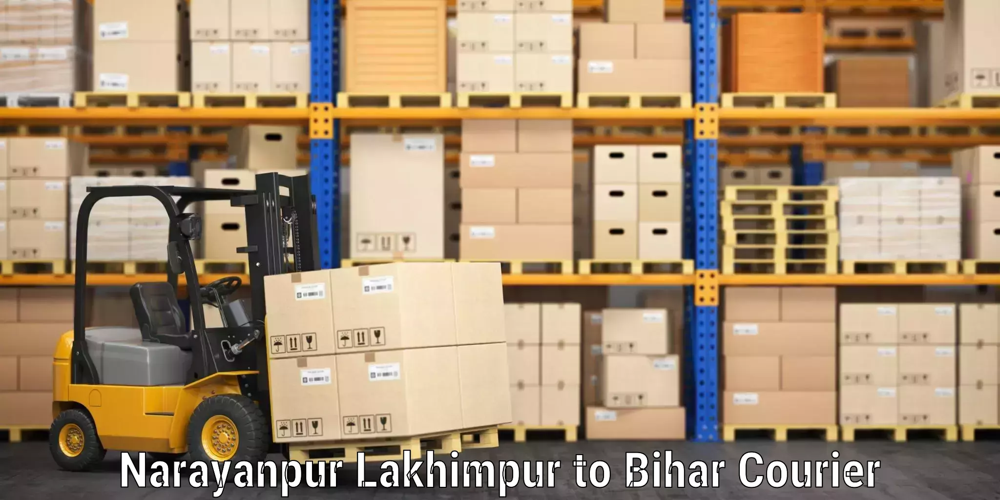 Single item baggage courier Narayanpur Lakhimpur to Banmankhi Bazar