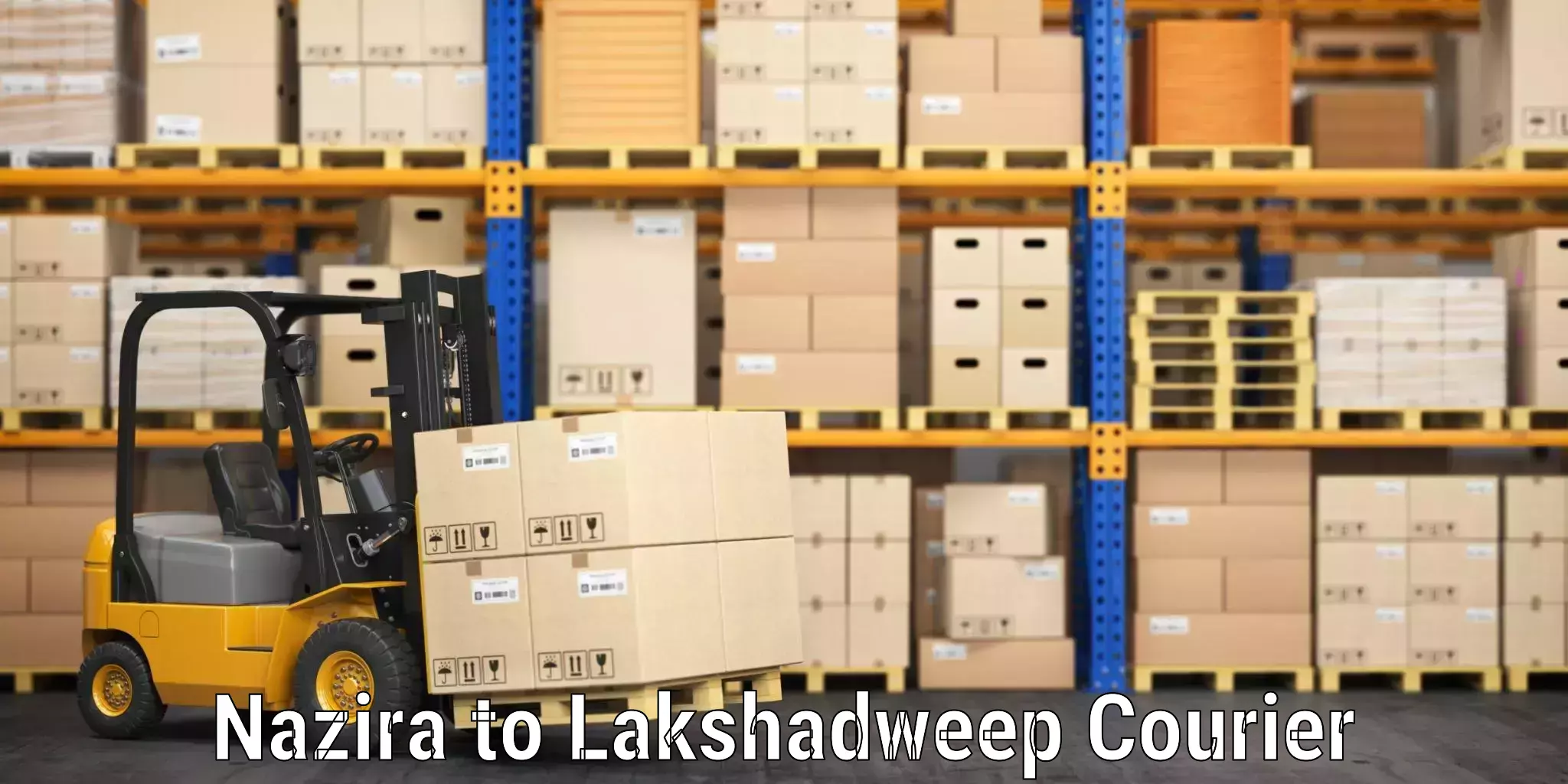 Nationwide luggage courier Nazira to Lakshadweep