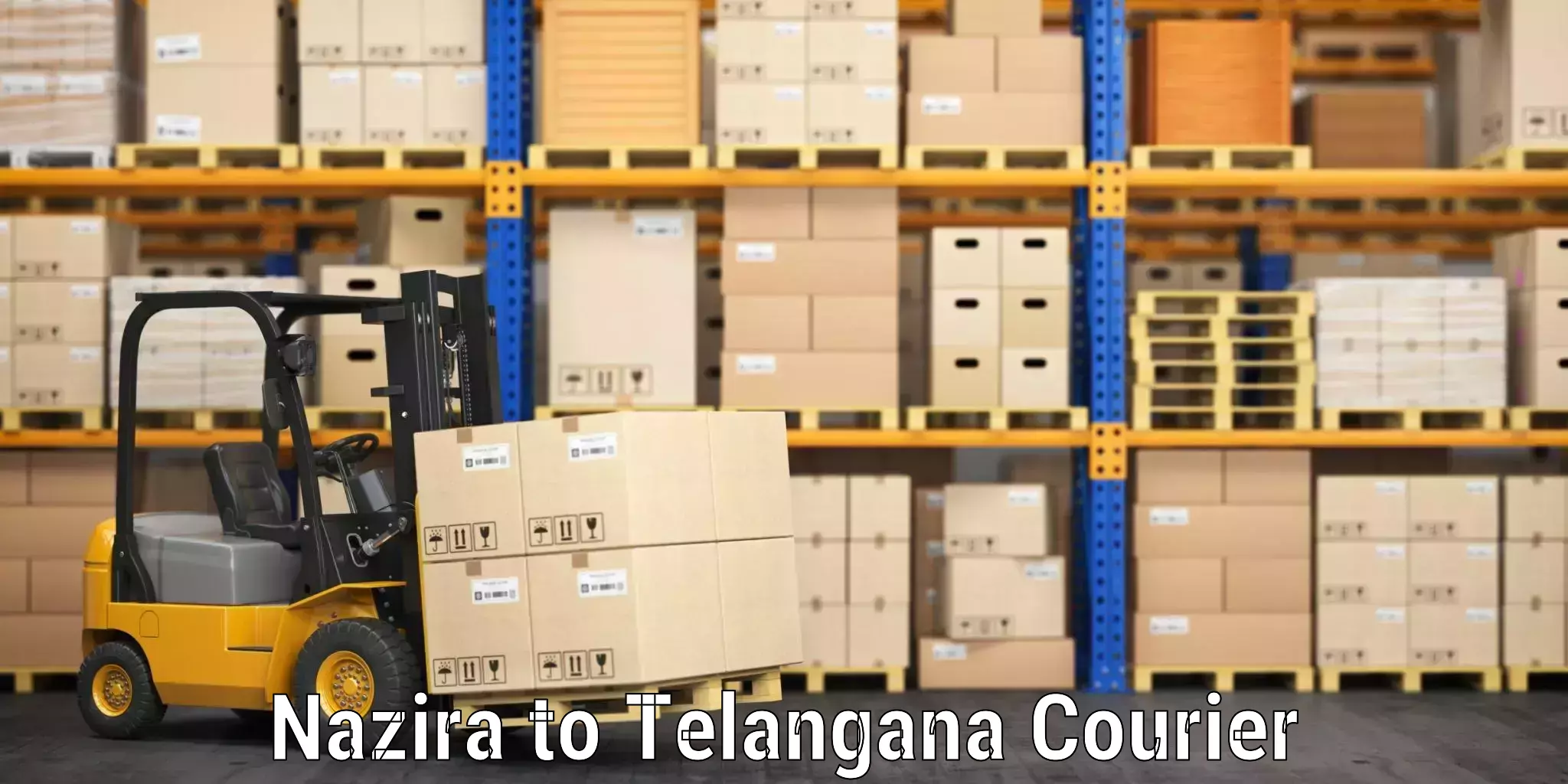 Doorstep luggage collection in Nazira to Telangana