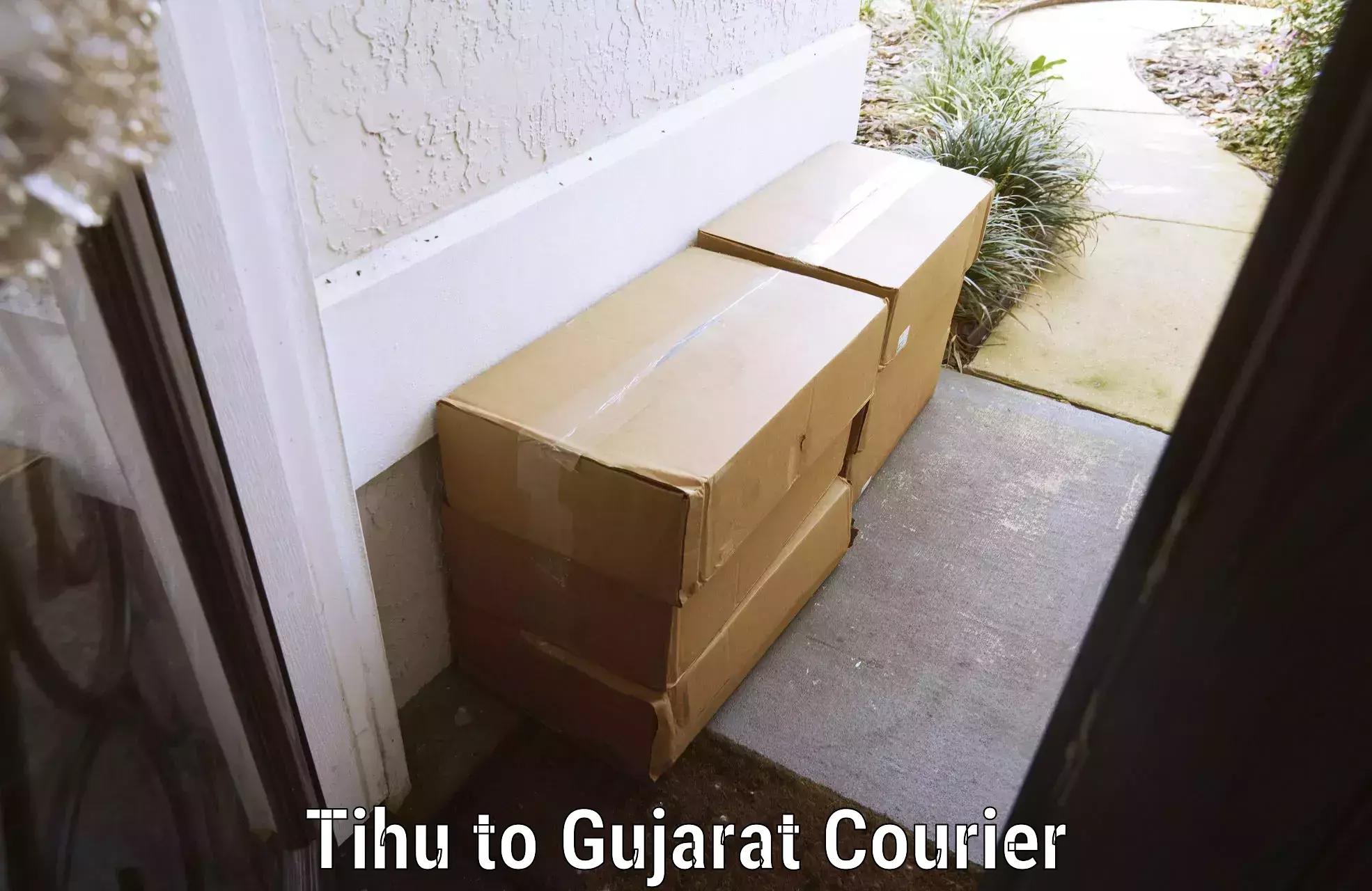 Scheduled baggage courier in Tihu to Bhuj