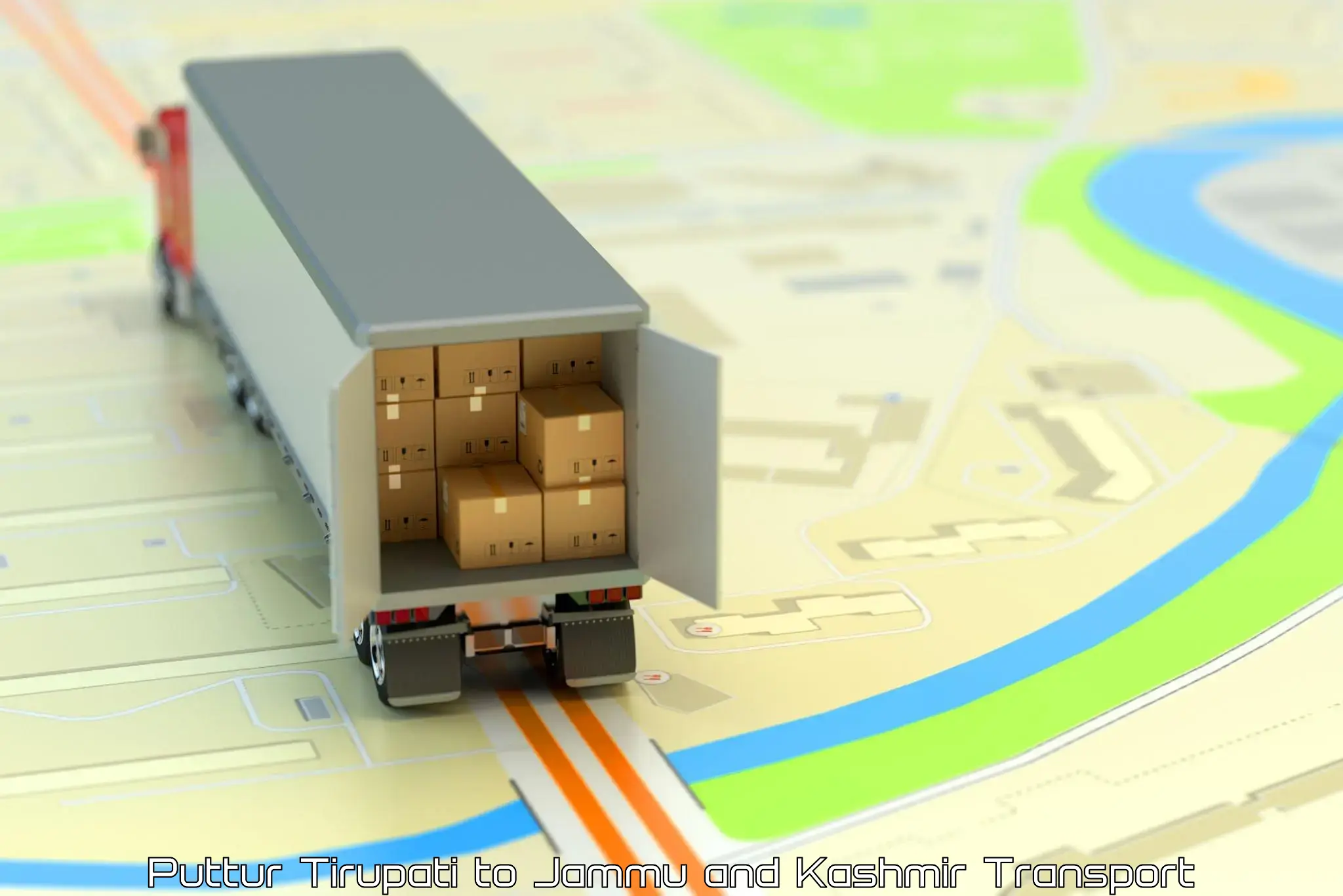 Lorry transport service Puttur Tirupati to Sopore