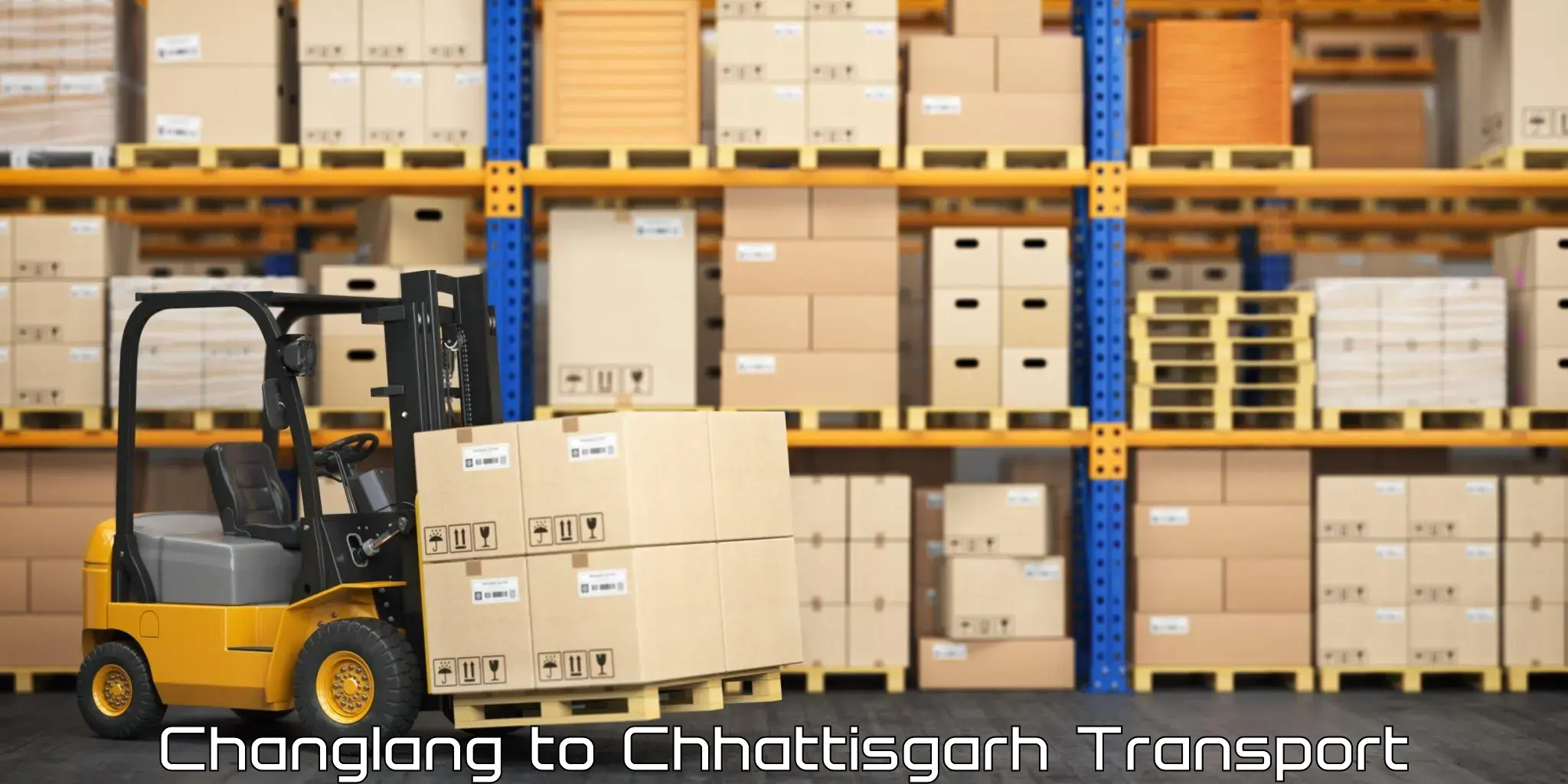Cargo transportation services Changlang to Saraipali