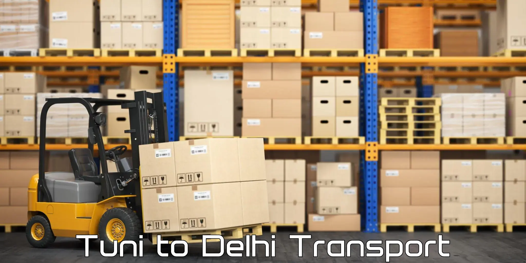 Vehicle parcel service Tuni to Delhi Technological University DTU