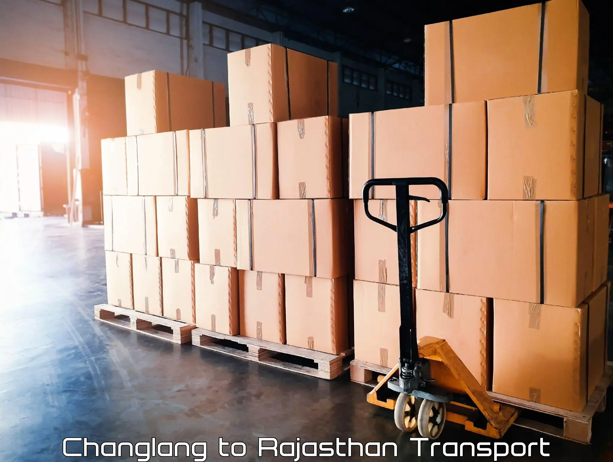 Air freight transport services Changlang to Ratangarh Churu