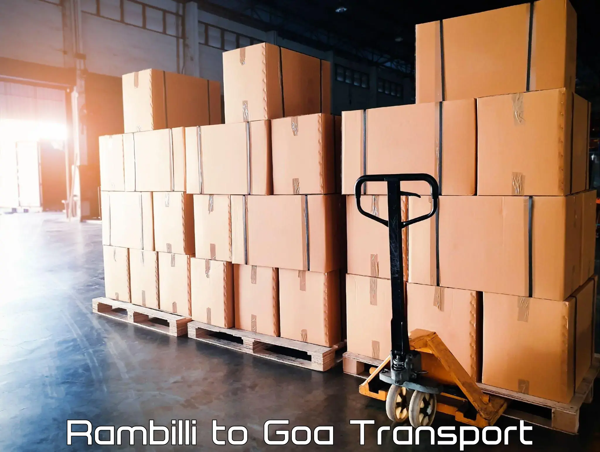 Air cargo transport services Rambilli to Vasco da Gama