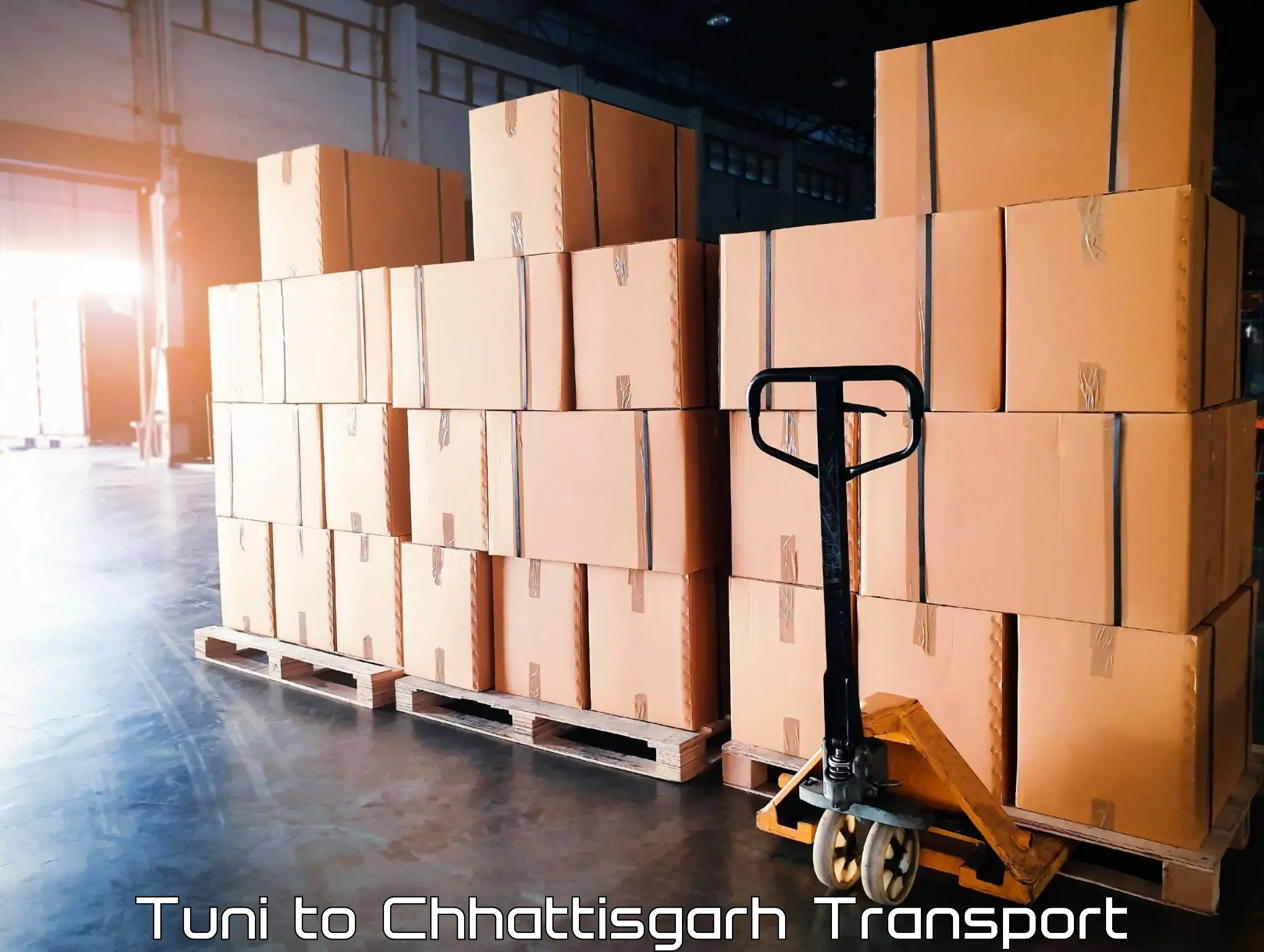 Daily transport service Tuni to Patna Chhattisgarh
