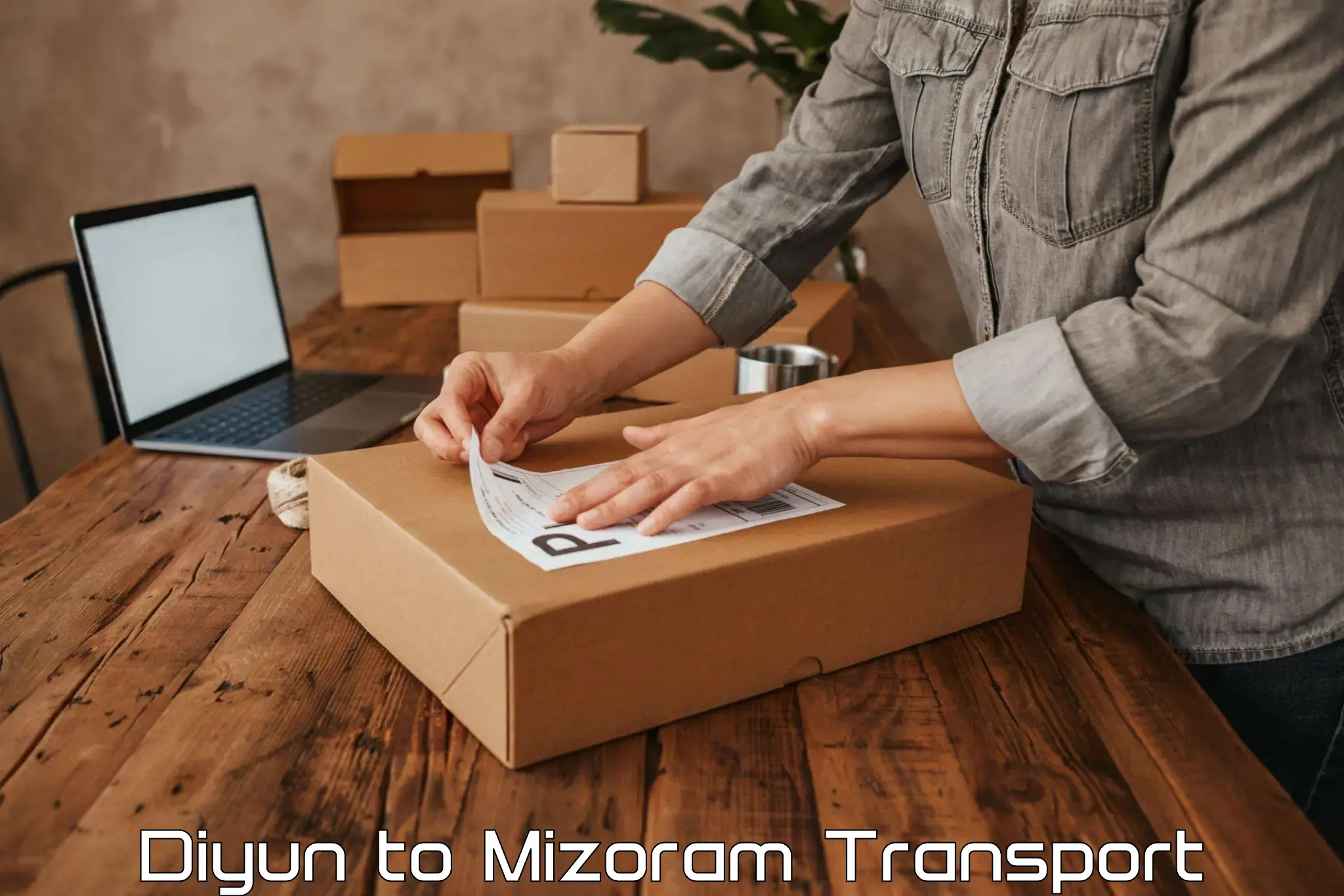 Furniture transport service Diyun to Mizoram University Aizawl