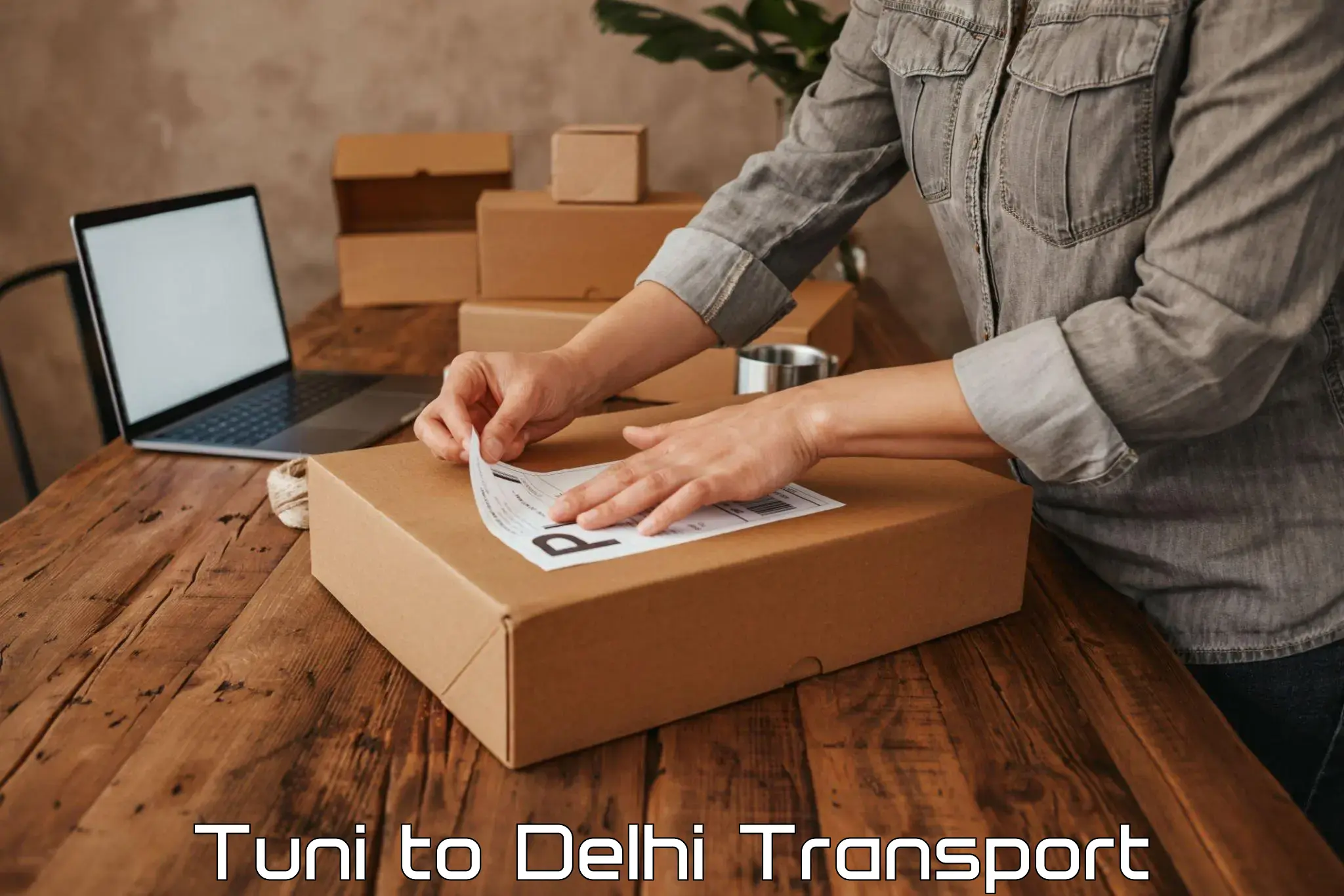 All India transport service Tuni to Jamia Millia Islamia New Delhi