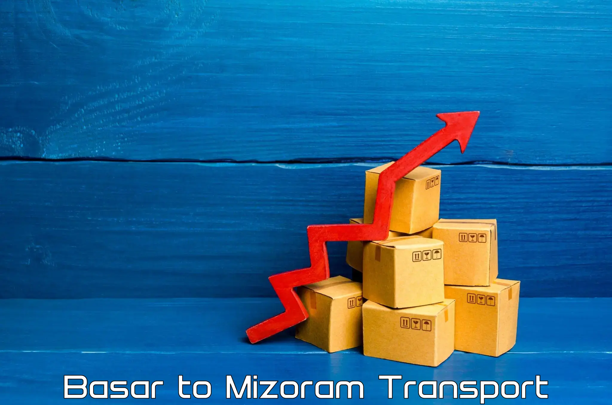 India truck logistics services Basar to Mizoram University Aizawl
