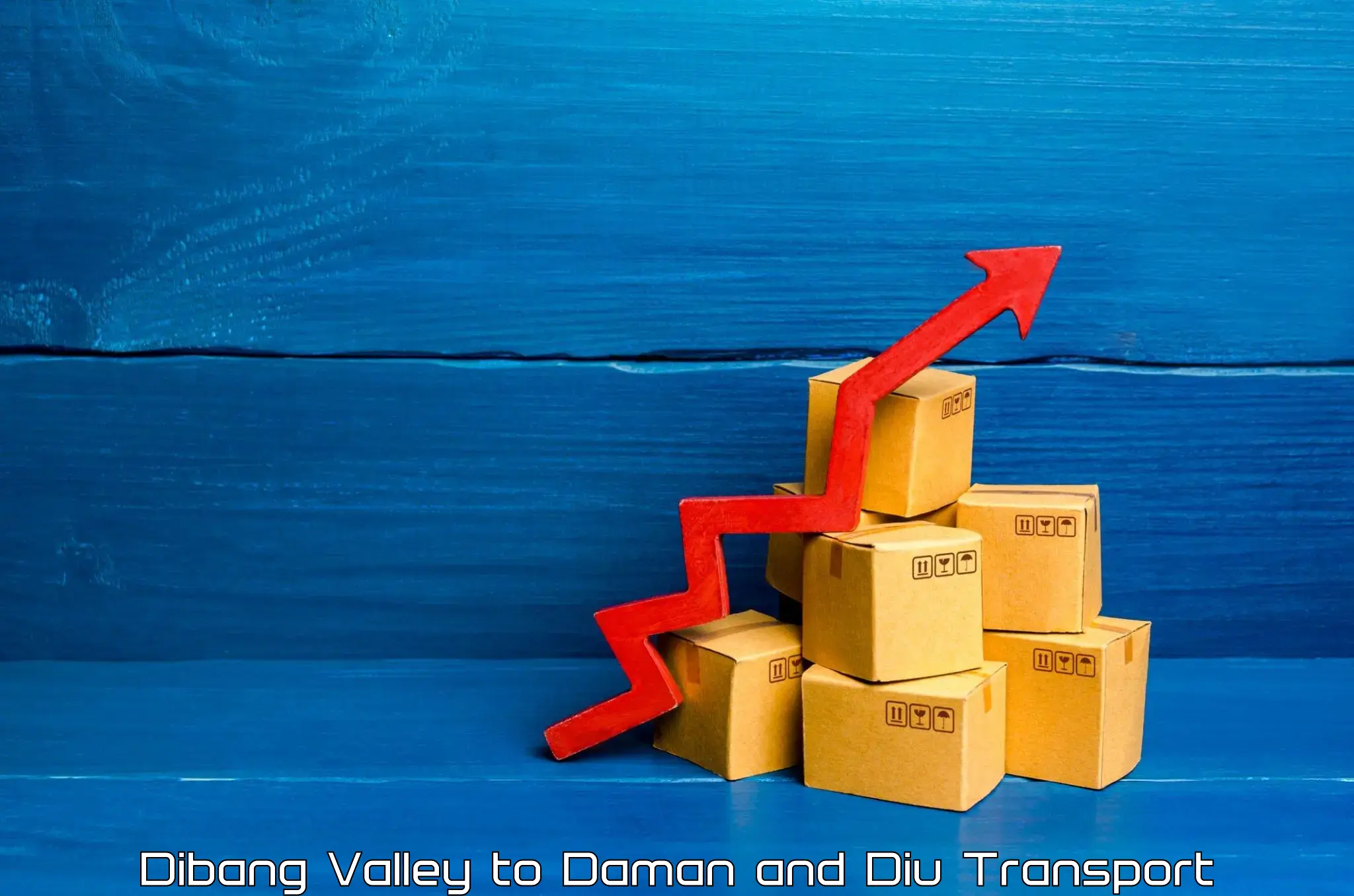 Shipping services Dibang Valley to Daman and Diu