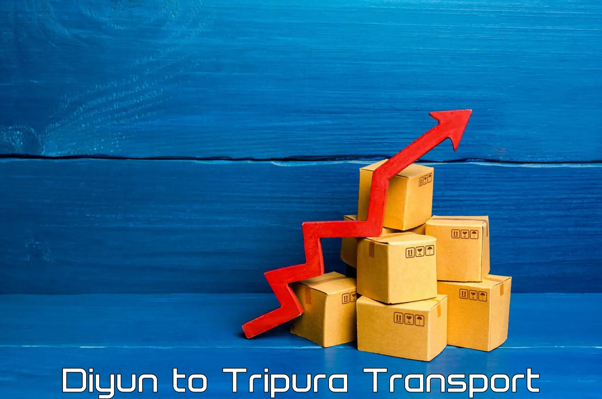 Container transportation services Diyun to Agartala