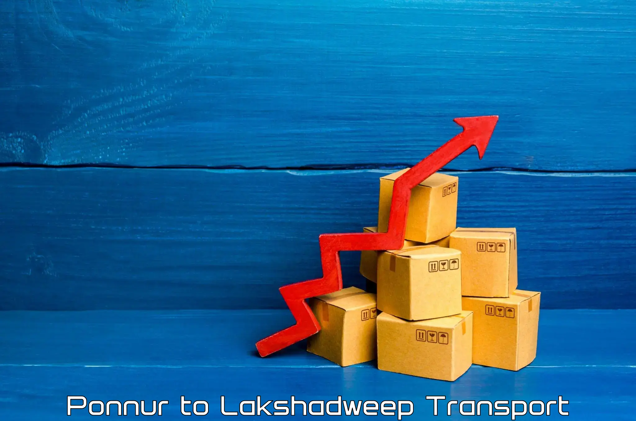 India truck logistics services Ponnur to Lakshadweep