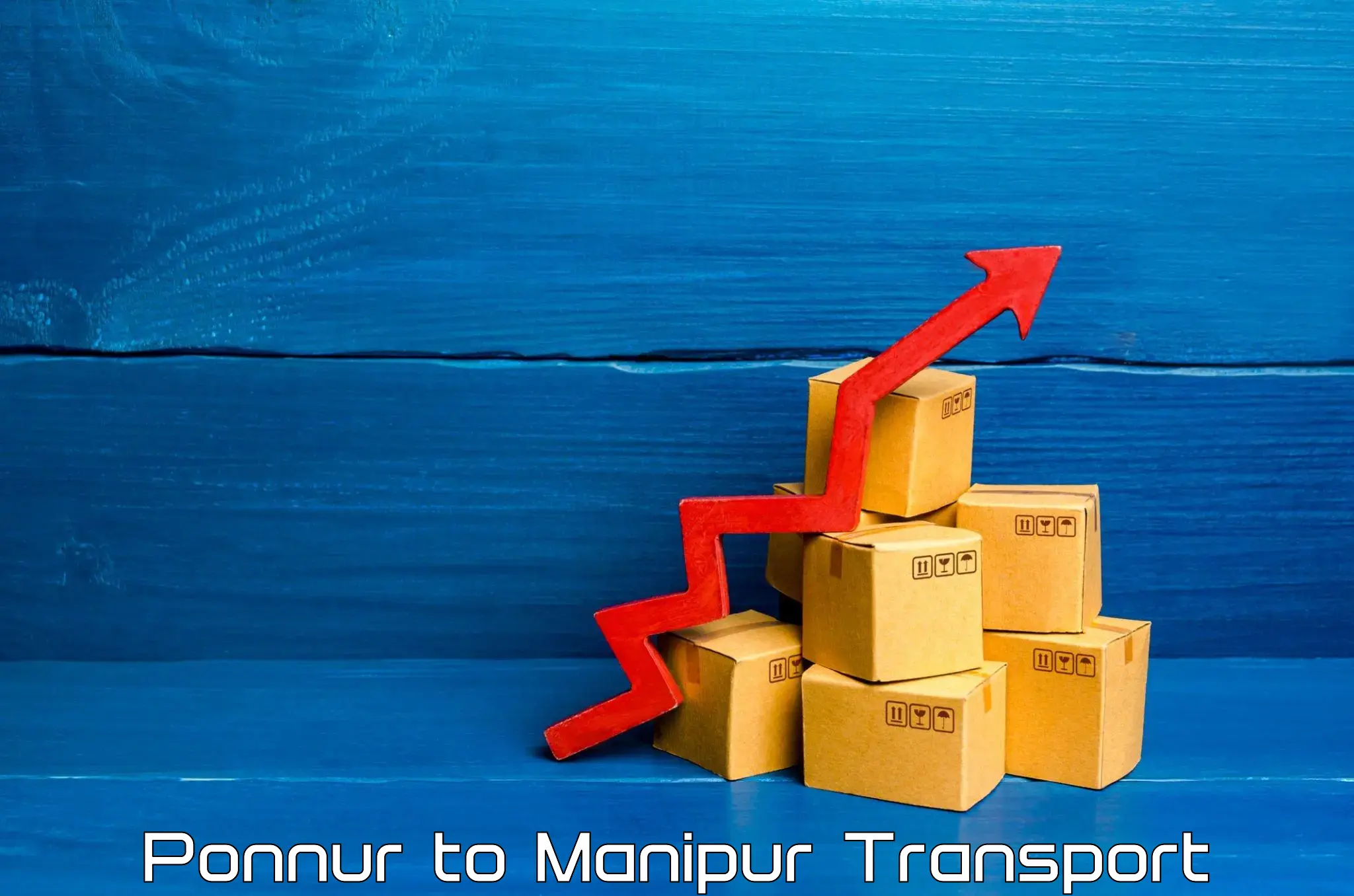 Parcel transport services Ponnur to Churachandpur