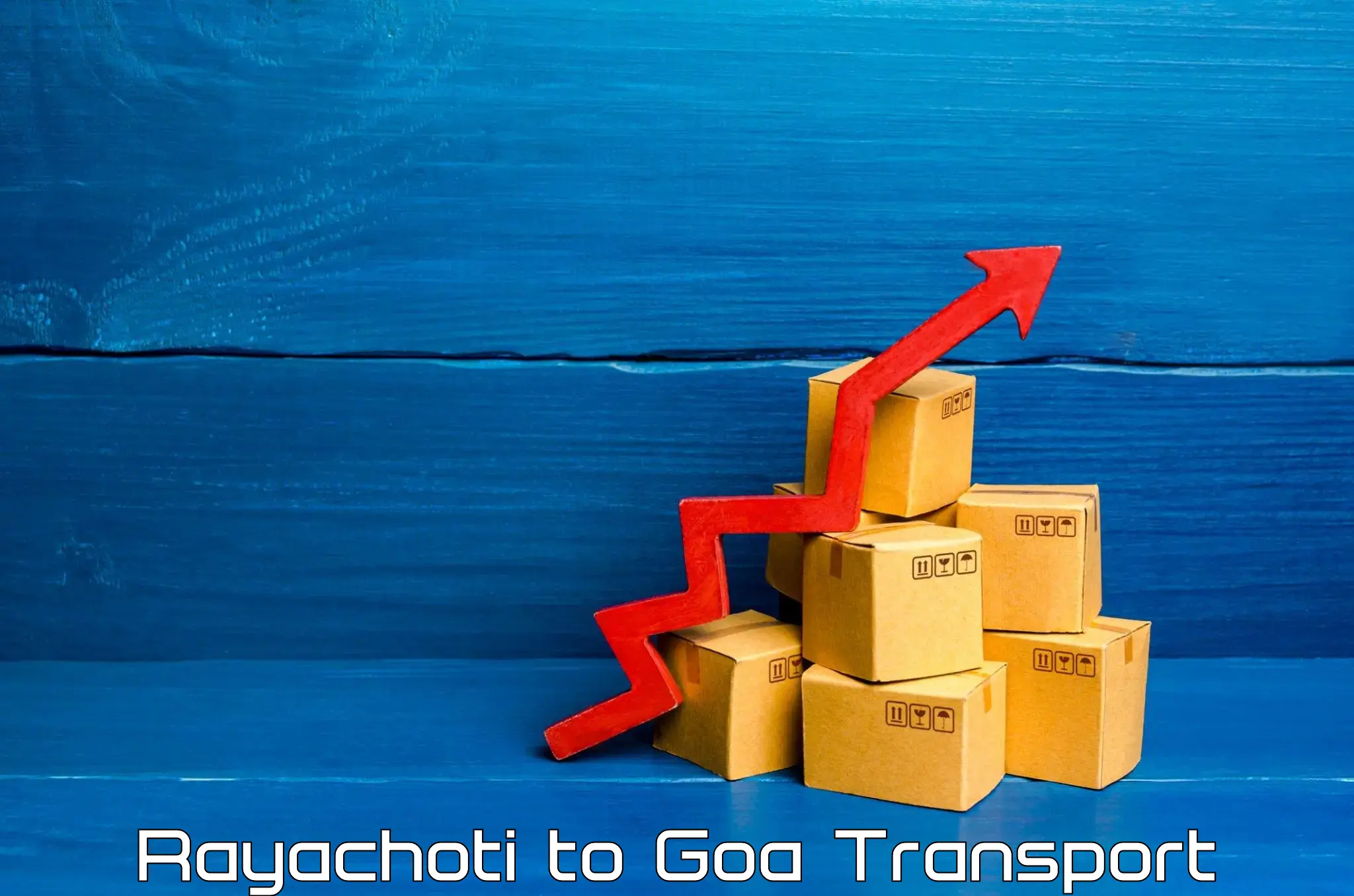 Pick up transport service Rayachoti to Bicholim