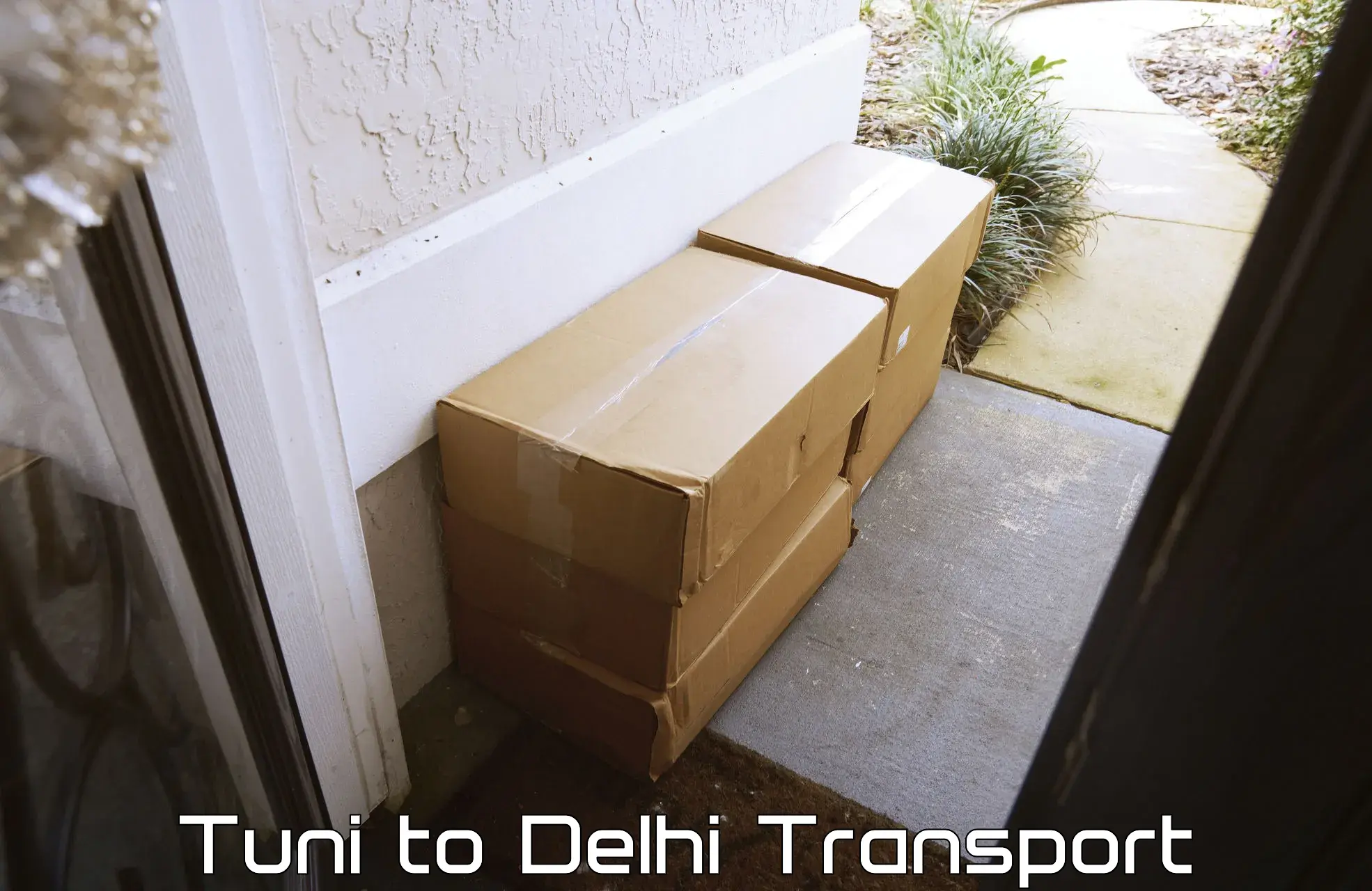Transport shared services Tuni to East Delhi